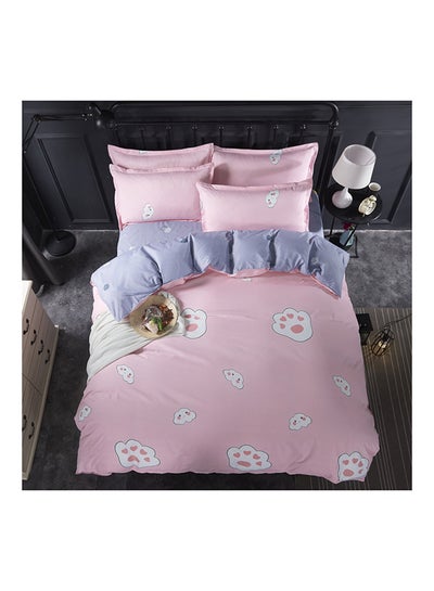 Buy 4-Piece Floral Design Bedding Set Cotton Multicolour in UAE