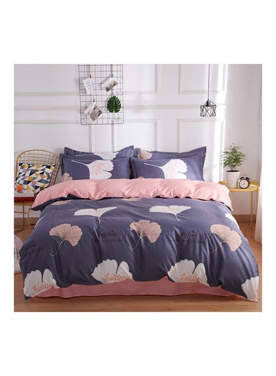 Buy 4-Piece Floral Design Bedding Set Cotton Multicolour in Saudi Arabia