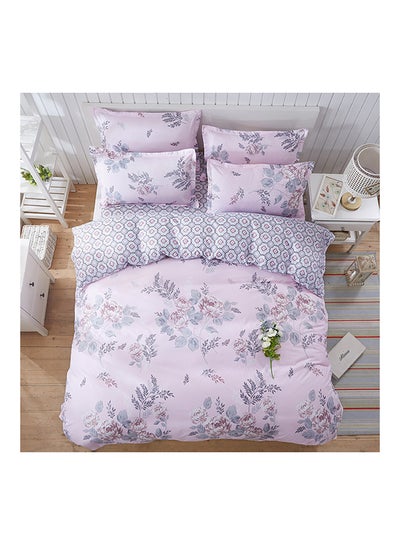 Buy 4-Piece Floral Design Bedding Set Cotton Multicolour in UAE