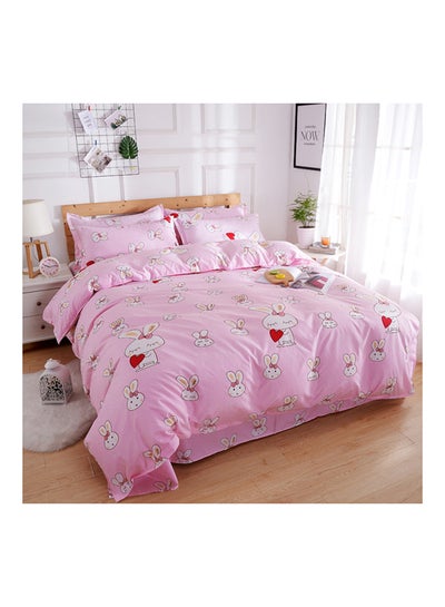 Buy 4-Piece Floral Design Bedding Set Cotton Multicolour in UAE