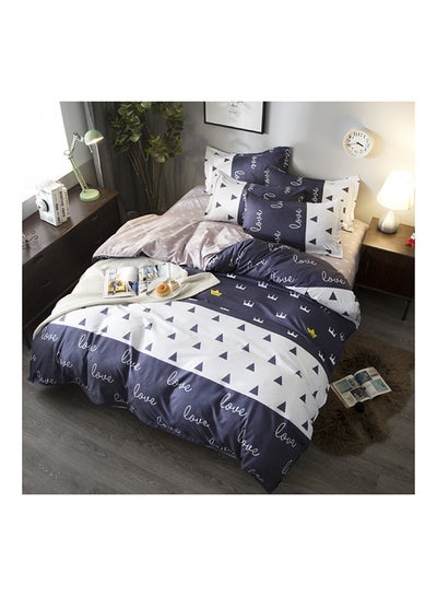 Buy 4-Piece Floral Design Bedding Set Cotton Multicolour Queen in UAE