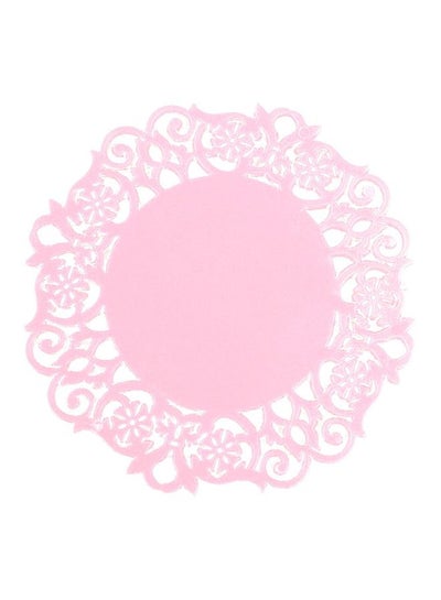 Buy Silicone Cup Coaster Pink 15x10x2cm in UAE