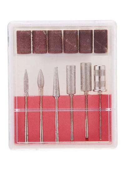 Buy 6-Piece Nail Art Drill Bits Pink/Silver in Egypt