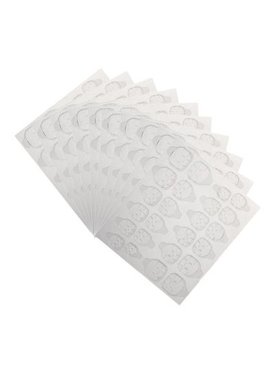 Buy Pack Of 10 Sheet Double-Sided Nail Tapes Clear in UAE