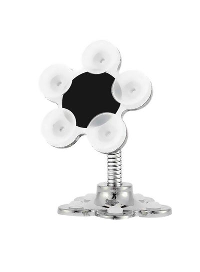 Buy Rotatable Suction Cup Car Phone Holder Silver in UAE