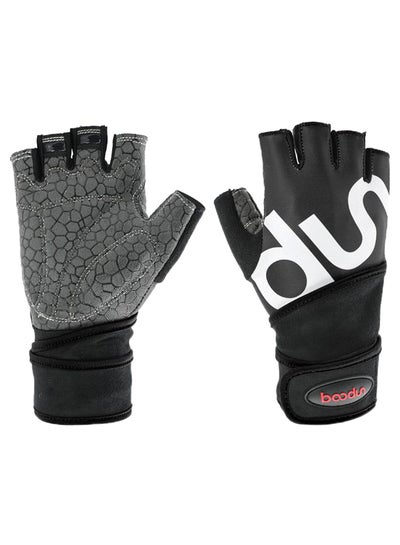 Buy Half Finger Weight Lifting Gloves 125grams in Saudi Arabia