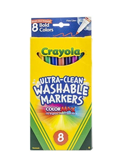 اشتري 8-Piece Ultra-Clean Washable Marker Set وردي/أزرق/أخضر في الامارات