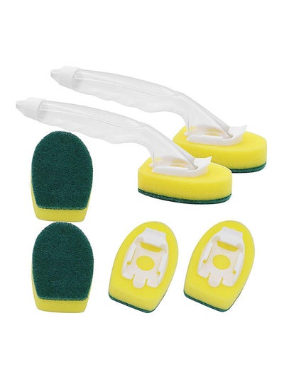 Buy Non-sticky Dishwashing Scrub Green/Yellow 25X4X5.5cm in Saudi Arabia