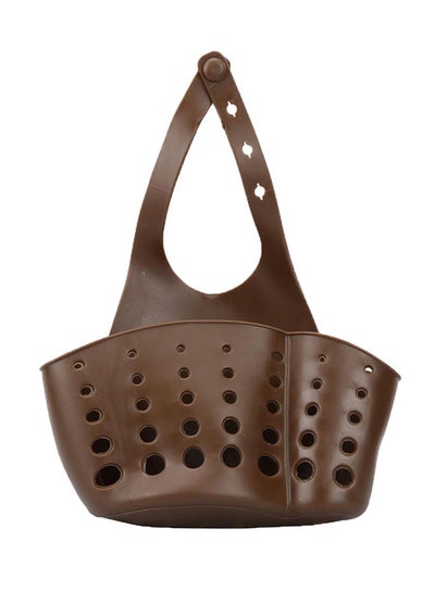 Buy Sink Hanging Sponge Bag Holder Brown 17x4x13cm in UAE