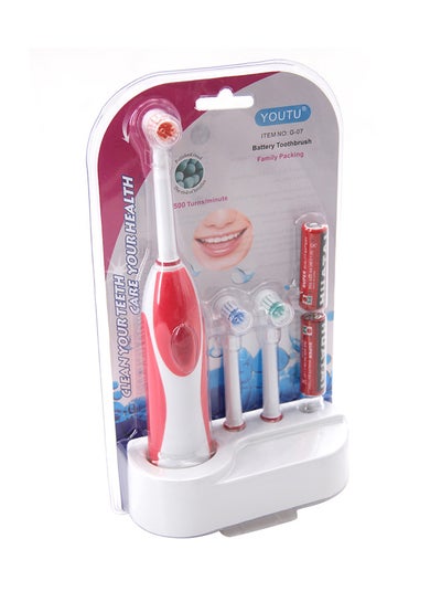اشتري فرشاة أسنان تعمل بالبطارية أحمر في السعودية