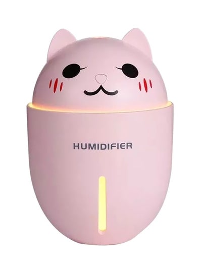 اشتري 3-In-1 Multi-functional Portable USB Ultrasonic Humidifier And Fragrance Diffuser With Mini Fan And LED Light H22010 Pink في الامارات