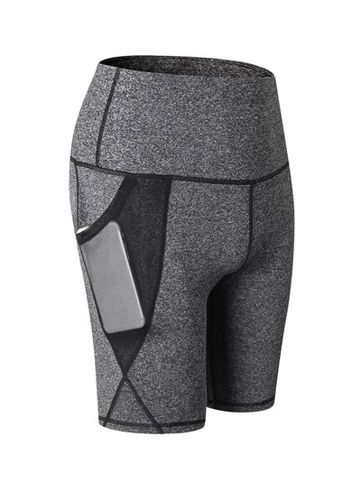 Buy Sports Yoga Short Training Pants Dark gray in UAE