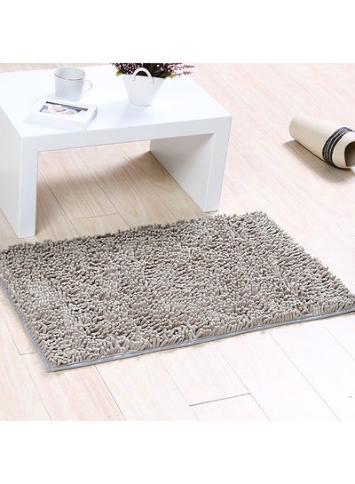 Buy Rectangular Solid Bath Mat Grey 60x40centimeter in Egypt