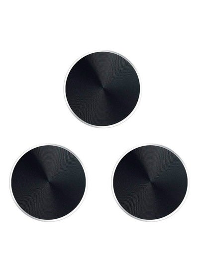 Buy 3-Piece Mounting Kits Stickers For Universal Magnetic Car Holder Black in UAE