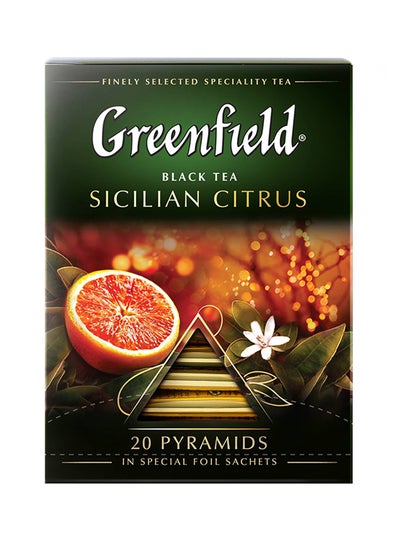 Buy Black Tea Sicilian Citrus 20 Sachets 1.8grams in UAE