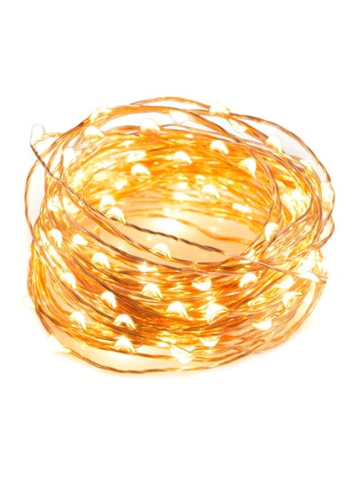 Buy 10M USB  Powered LED Copper String Light Yellow 10meter in Saudi Arabia