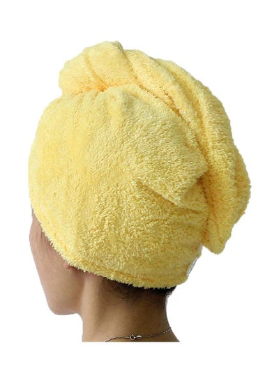 Buy Microfiber Bath Towel Yellow 62x25.5cm in UAE