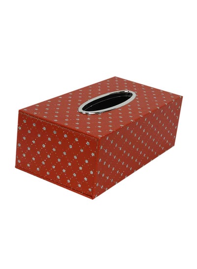 Buy Printed Tissue Box Red 30x10centimeter in UAE