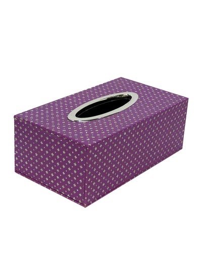 Buy Printed Tissue Box Purple 30x10centimeter in UAE