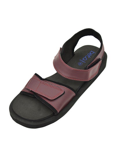 Buy Diabetic Sandal Dark Red/Black in UAE