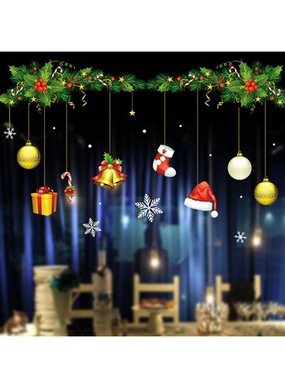 Buy Christmas Decoration Window Glass Stickers Multicolour in UAE