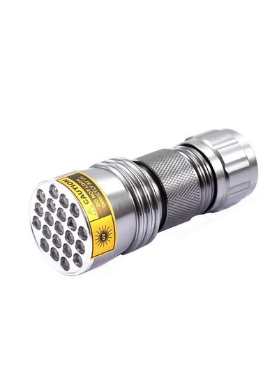 Buy Portable 21 LEDs UV Flashlight Silver in Saudi Arabia