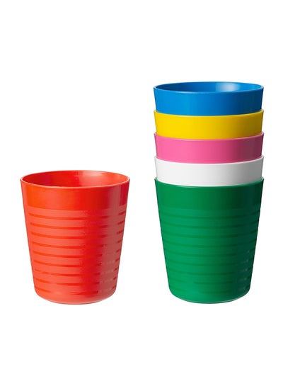 Buy 6-Piece Baby Durable Colourful Sippy Mug Glass With Good Grip And Impact Resistant in Egypt