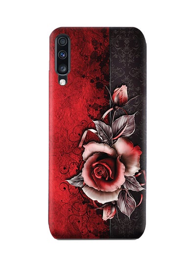 Buy Printed TPU Silicone Protective Case For Samsung Galaxy A70 Vintage Rose Pattern in UAE