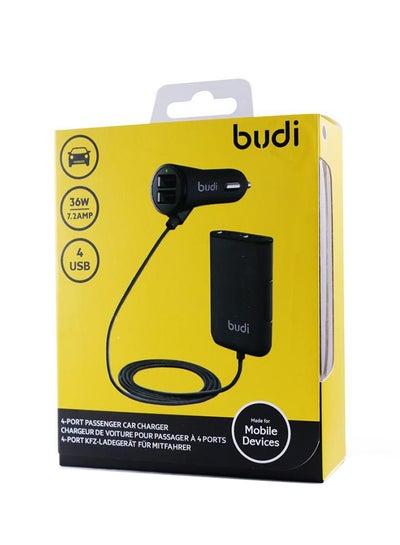 Buy 4-USB Port Car Charger Black in UAE