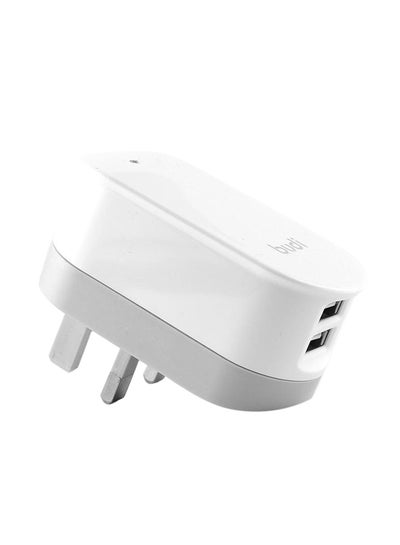 Buy Dual USB Port Wall Charger White in Saudi Arabia