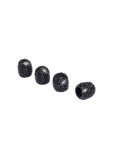 Buy 4-Piece Universal Rhinestone Wheel Valve Cap Cover in Saudi Arabia