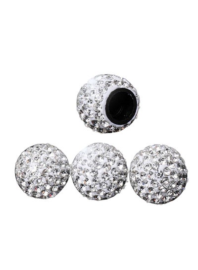 Buy 4-Piece Universal Rhinestone Wheel Valve Cap Cover in Saudi Arabia