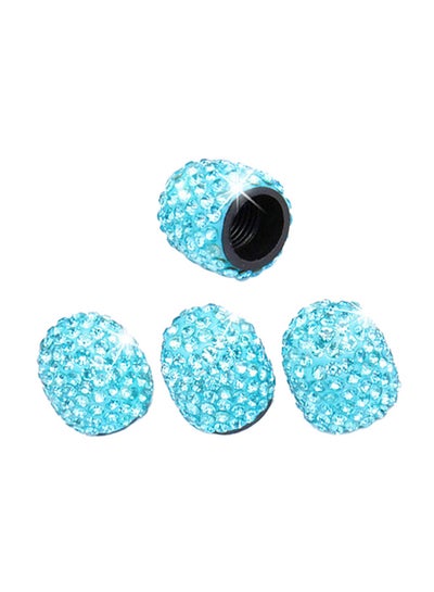 Buy 4-Piece Universal Rhinestone Wheel Valve Cap Cover in Saudi Arabia