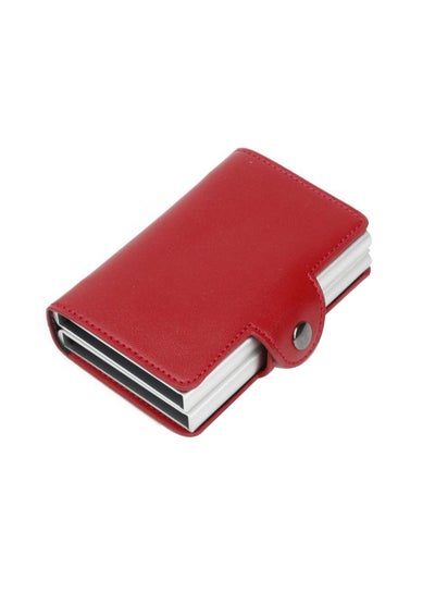 Buy Anti Theft Automatic Smart Card Holder Red in Saudi Arabia