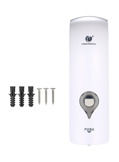 Buy Wall Mounted Single-Head Manual Soap Dispenser White 22.8 x 6.8 x 7.8cm in UAE