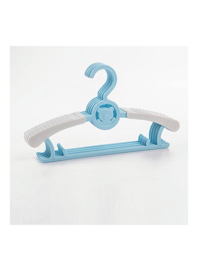 Buy 5-Piece Adjustable Clothes Hanger Blue 37.5 x 17.5cm in UAE