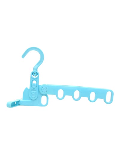 Buy 2-Piece Multifunctional Folding Hanger Blue 18 x 36cm in UAE