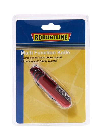 Buy 11-In-1 Multifunction Swiss Knife Red in UAE