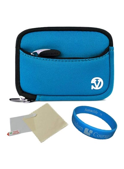 Buy Protective Mini Glove Sleeve Pouch Case With Screen Protector And Wristband For Canon PowerShot ELPH Sky Blue in UAE
