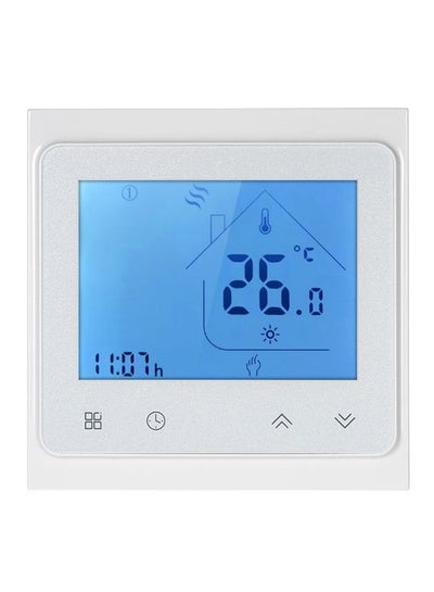 Buy Programmable Electric Heating Touch Screen Thermostat H22277W White in UAE