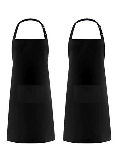 Buy 2-Piece Kitchen Apron Black in UAE