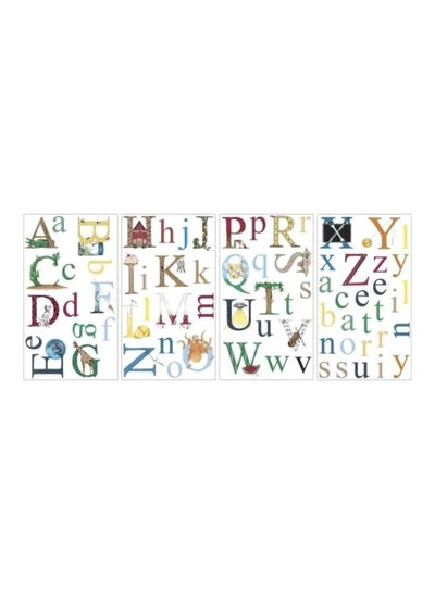 اشتري 26-Piece Alphabet Letters Wall Stickers Green/Yellow/Red في مصر