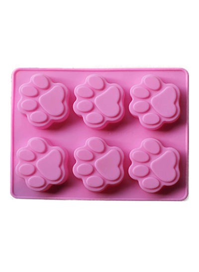 Buy Cat Paw Print Silicone Cookie Cake Candy Chocolate Mold Soap Pink in UAE