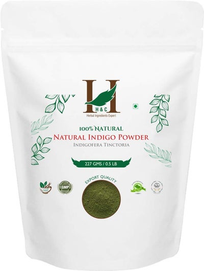 Mi Nature Indigo Powder 100% Pure Natural Organically Grown Indigo Powder- for Hair (227g / (1/2 lb) / 8 ounces)