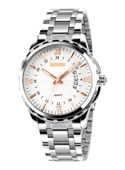 اشتري Waterproof Quartz Metal Analog Watch 9069 - 39 mm - Silver للرجال في السعودية