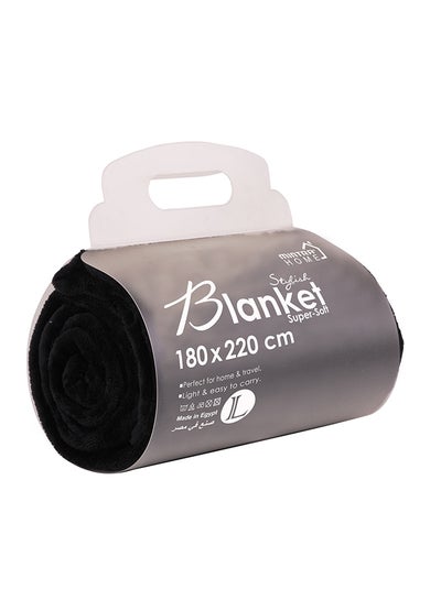 اشتري Microfiber Blanket Black 220X180centimeter في الامارات