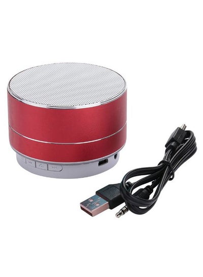 Buy Bluetooth Wireless Stereo Mini Speaker Red/Silver in UAE