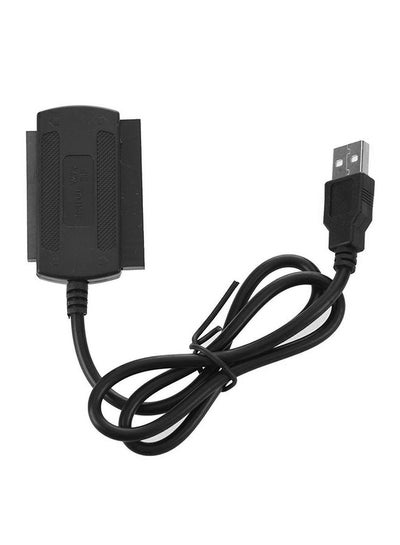 Buy USB To IDE SATA Adapter Cable Connector Black in UAE