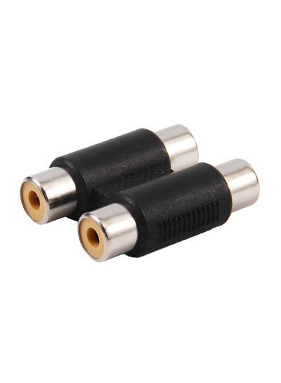 Buy 2RCA Female To 2RCA Female Audio Connector Black in Egypt