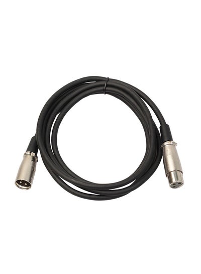 اشتري Universal Rexlis 3-Pin XLR Male To XLR Female Microphone Extension Cable أسود في الامارات